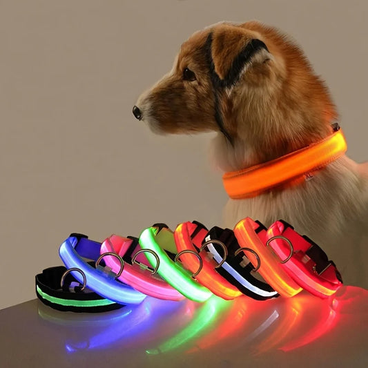 LED Flashing Glow In The Dark Dog Collar