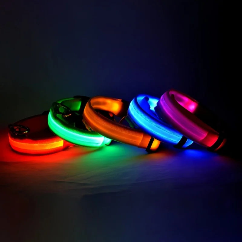 LED Flashing Glow In The Dark Dog Collar