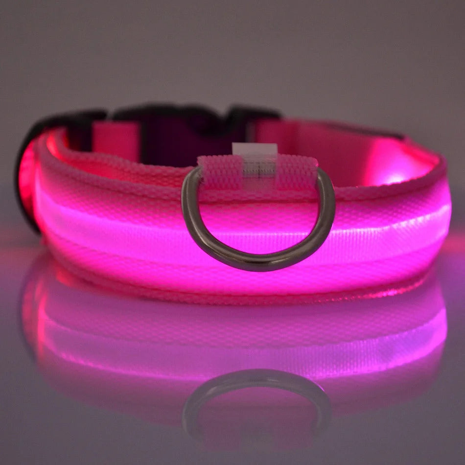 LED Flashing Glow In The Dark Dog Collar